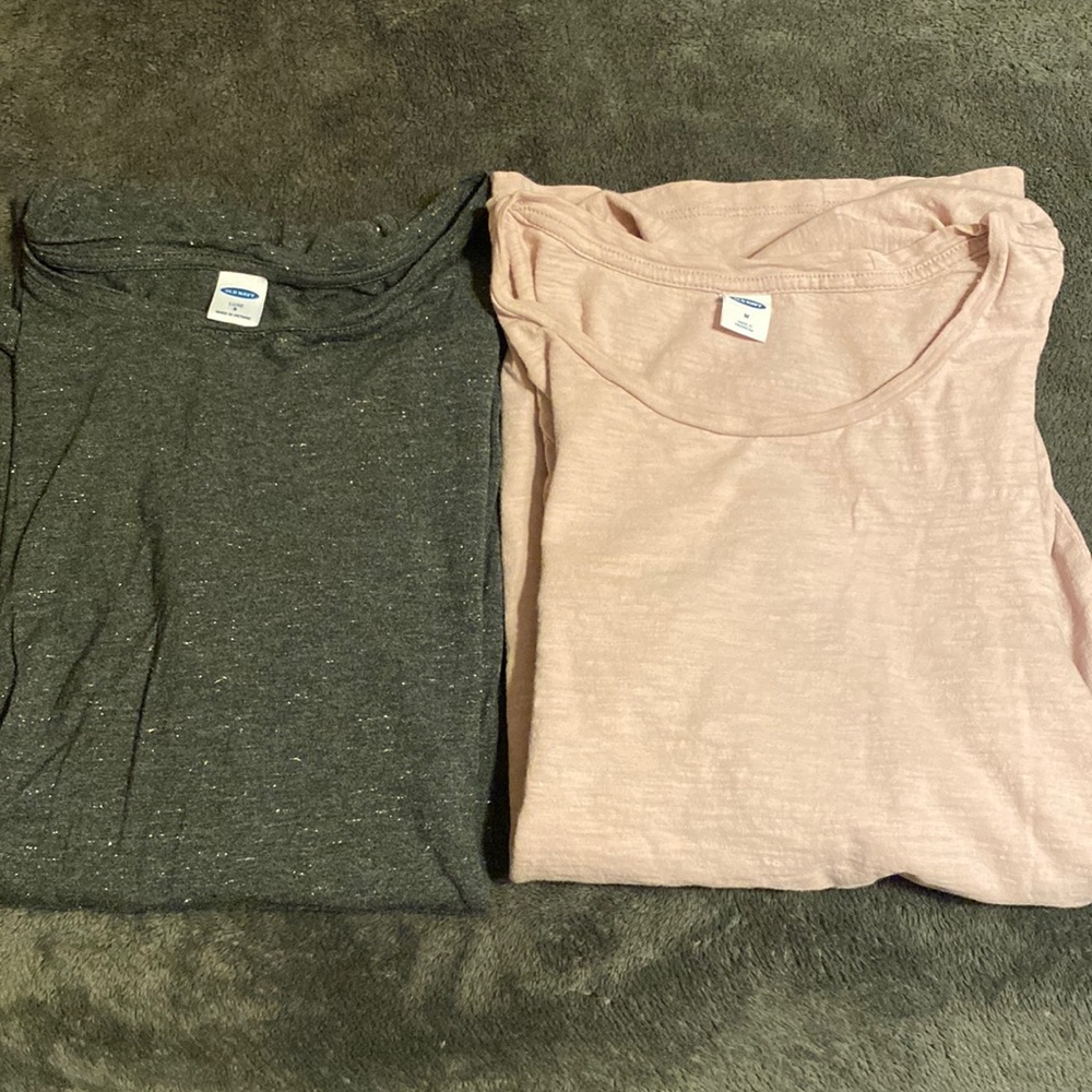 Two old navy shirts.